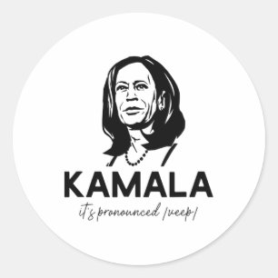 Kamala It's Pronounced Veep Vice President Harris  Classic Round Sticker