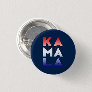 kamala Ka ma la 3 syllables red white blue navy 1 Inch Round Button