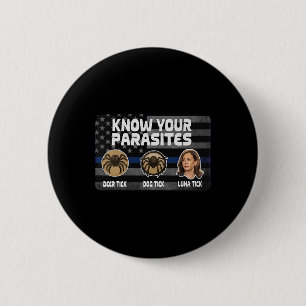 Kamala Know Your Parasites Deer Tick Dog Tick Luna 2 Inch Round Button
