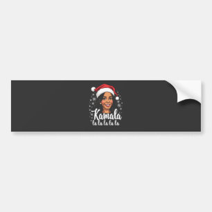 Kamala La La La Kamala Harris Christmas Santa  Bumper Sticker