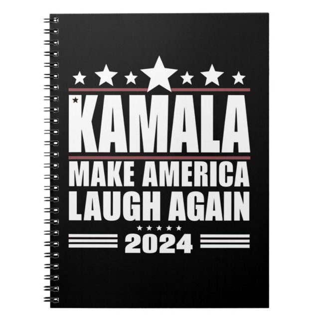 Kamala Make America Laugh Again American Flag 2024 Notebook (Front)