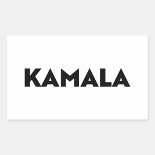 Kamala modern typography minimalist black white sticker