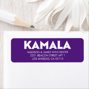 Kamala modern typography purple custom address