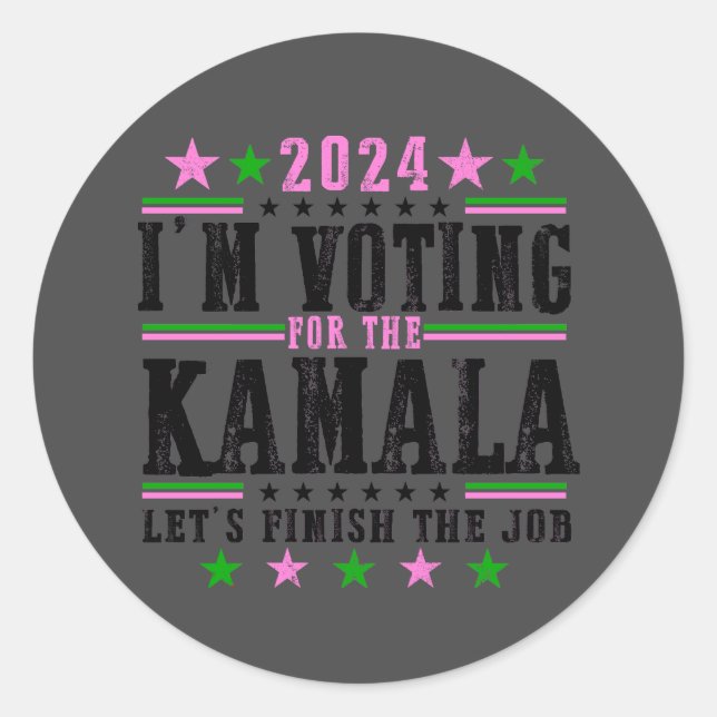 Kamala noir pour Sticker de campagne 2024 (Devant)
