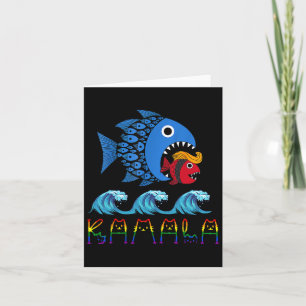 Kamala Over Trump Blue Wave Big Fish Eats Small Fi Card