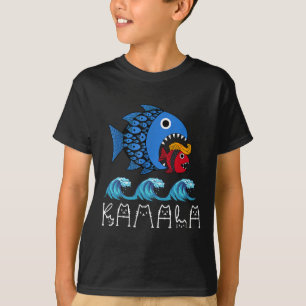 Kamala Over Trump Blue Wave Big Fish Eats Small Fi T-Shirt