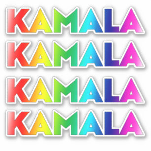 kamala rainbow gradient typography lgbt pride