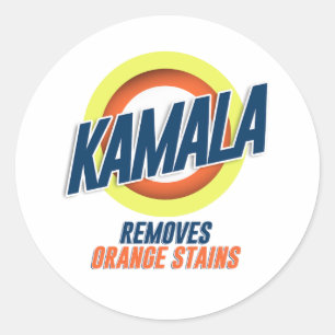Kamala Removes Orange Stains Classic Round Sticker