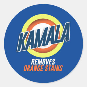 Kamala Removes Orange Stains Classic Round Sticker