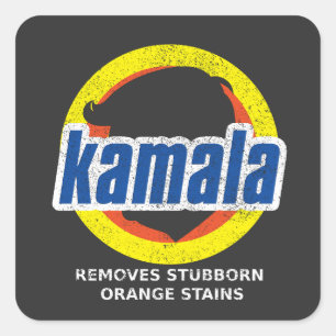 Kamala Removes Stubborn Orange Stains Square Sticker