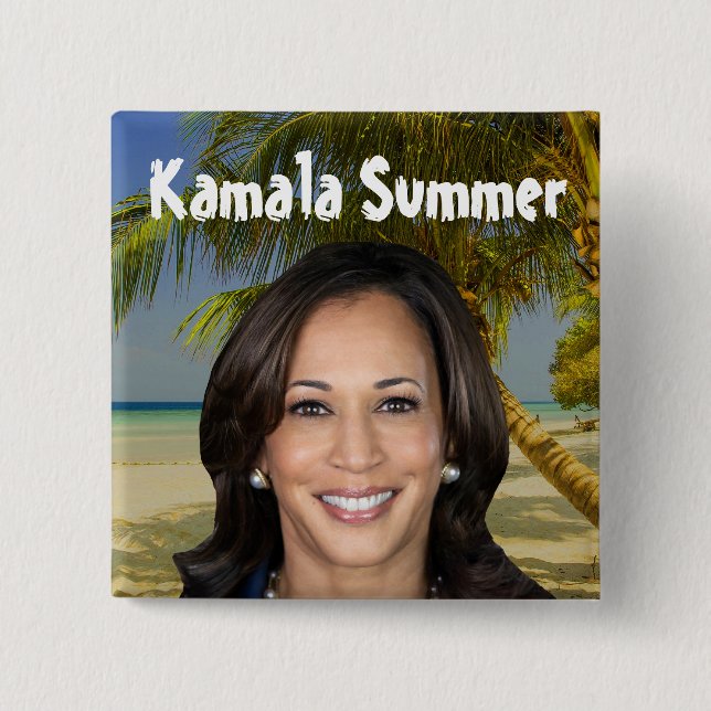 Kamala Summer 2024 2 Inch Square Button (Front)