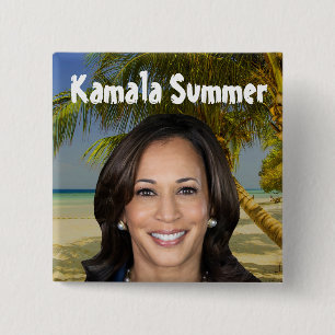Kamala Summer 2024 2 Inch Square Button