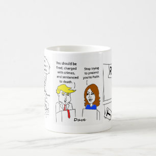 KAMALA TRUMP CARTOONS CUP