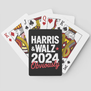 Kamala Walz Obviously 2024 Harris Waltz 2024 Playing Cards