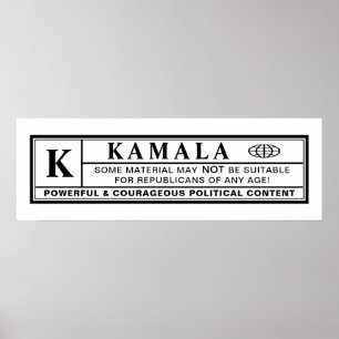 Kamala Warning Label Poster