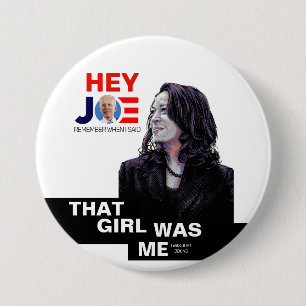 Kamala was just joking 3 inch round button