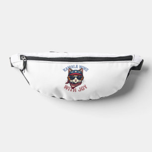 Kamala Wins with Joy Harris Walz Cat lady Election Fanny Pack