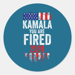 Kamala You're Fired Funny Anti Kamala Harris Elect Classic Round Sticker