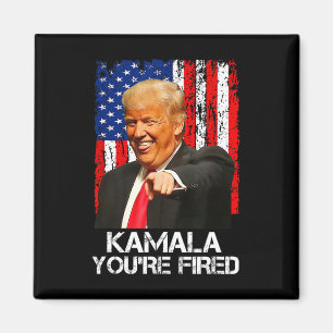 Kamala You're Fired Funny President Trump Laughing Magnet