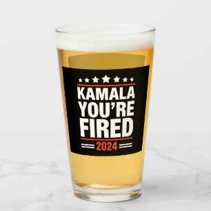 Kamala You're Fired Kamala Harris 2024 Glass
