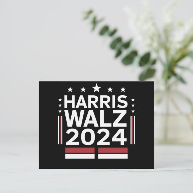 KamalaHarris TimWaltz 2024  Postcard (Standing Front)