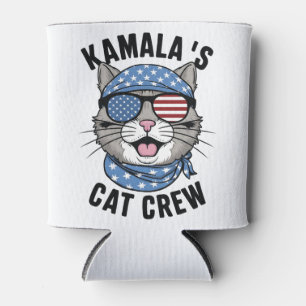 Kamala's Cat Crew Election Cat Lady Gift  Can Cooler