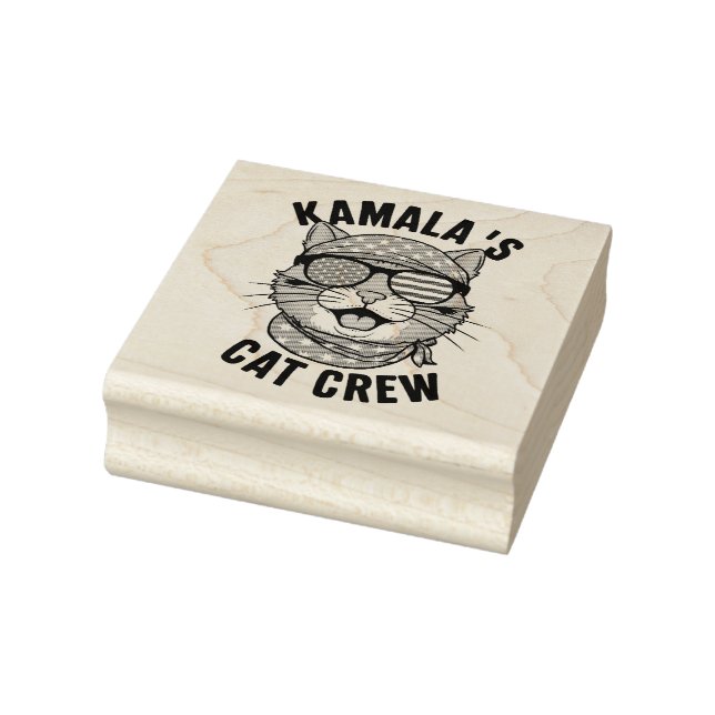 Kamala's Cat Crew Election Cat Lady Gift  Rubber Stamp (Stamp)