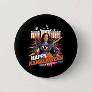 Kamalaween Kamala Harris Halloween Cat Ladies Witc 2 Inch Round Button