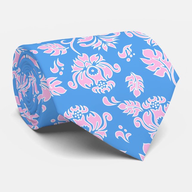 Kamaole Hawaiian Protea Tropical Floral Tie (Rolled)