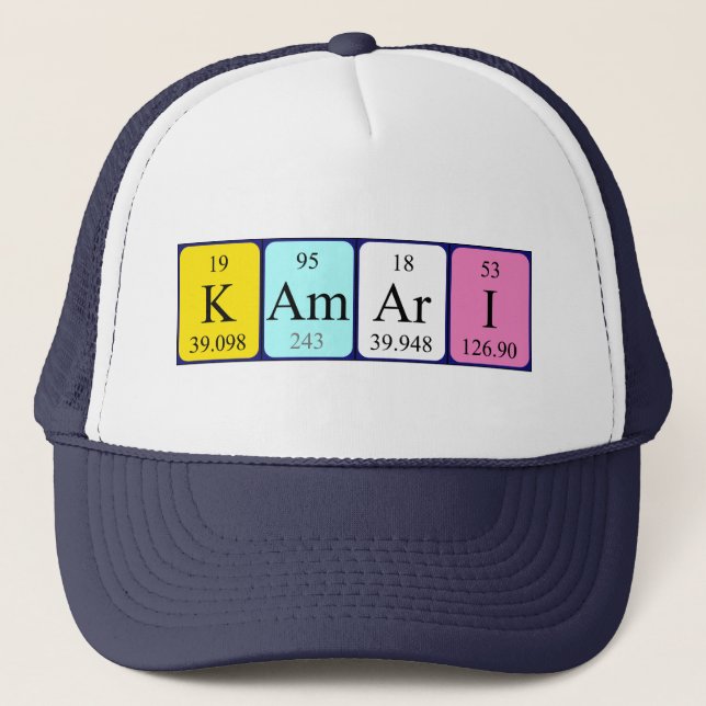 Kamari periodic table name hat (Front)
