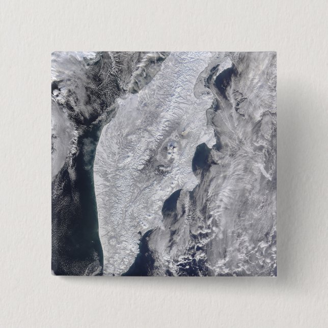 Kamchatka Peninsula, Eastern Russia 2 Inch Square Button (Front)