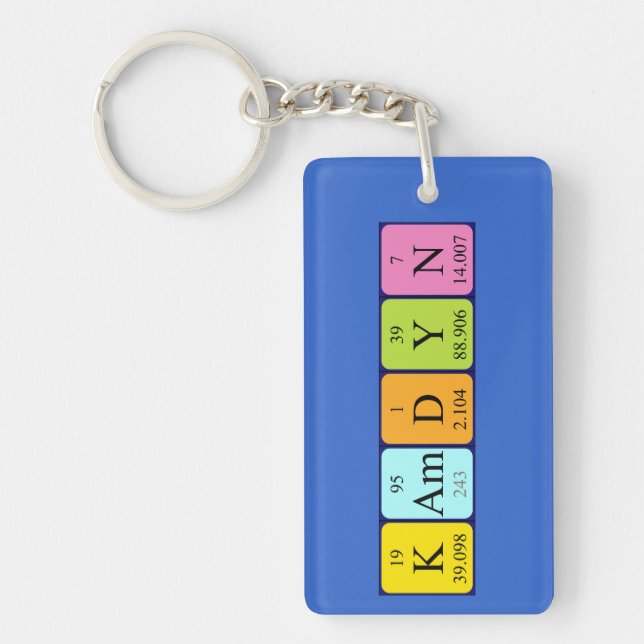 Kamdyn periodic table name keyring (Front)