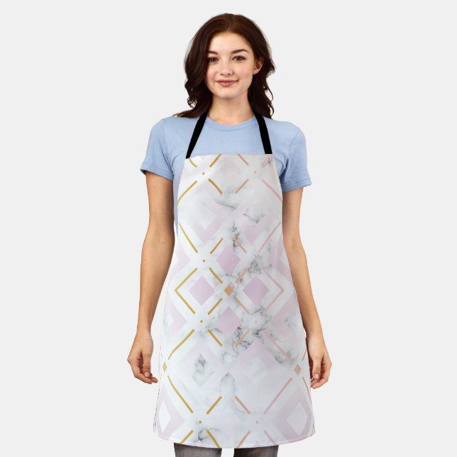 Kamelia’s Geometric Pattern 4 Apron (Worn)