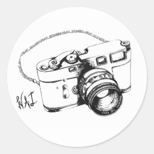 Black Photography Camera Stickers Zazzle Ca
