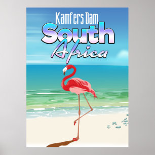 Kamfers Dam affiche de voyage sud-africaine