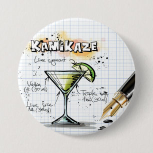 Kamikaze 3 Inch Round Button