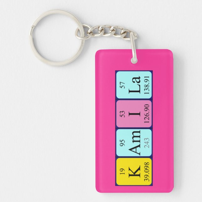 Kamila periodic table name keyring (Front)