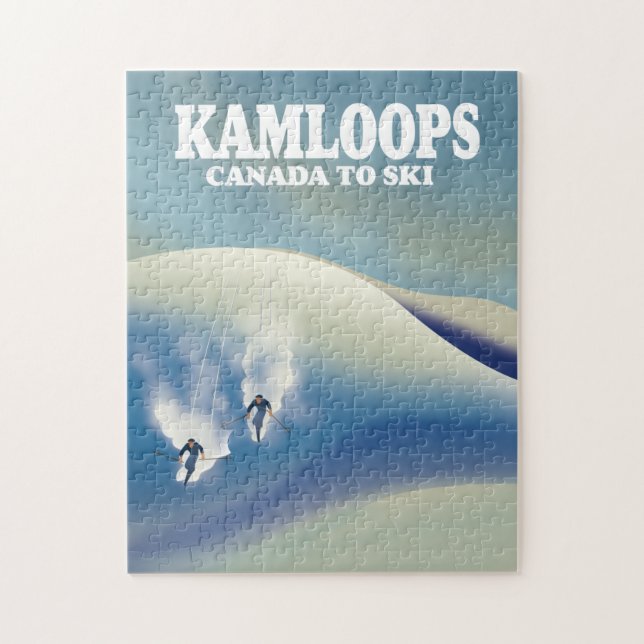 Kamloops Canada to Ski Jigsaw Puzzle (Vertical)