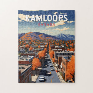Kamloops Canada Travel Art Vintage Jigsaw Puzzle