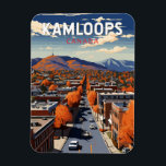 Kamloops Canada Travel Art Vintage Magnet<br><div class="desc">Kamloops retro vector travel design. Copenhagen,  Kamloops is a Canadian city in British Columbia,  where the North and South Thompson rivers meet.</div>