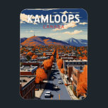 Kamloops Canada Travel Art Vintage Magnet<br><div class="desc">Kamloops retro vector travel design. Copenhagen,  Kamloops is a Canadian city in British Columbia,  where the North and South Thompson rivers meet.</div>