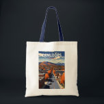 Kamloops Canada Travel Art Vintage Tote Bag<br><div class="desc">Kamloops retro vector travel design. Copenhagen,  Kamloops is a Canadian city in British Columbia,  where the North and South Thompson rivers meet.</div>