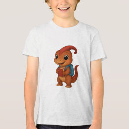 Kammli goes to School – Dino with Backpack Tri-Blend Shirt