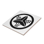 Kamon (family crest): Marunitachi Omodaka Tile<br><div class="desc">It is a family crest of Omodaka,  standing in a circle. 

 You can change the background color from the Customize button.</div>