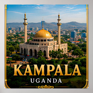 Kampala Seven Hills and Uganda National Mosque Poster