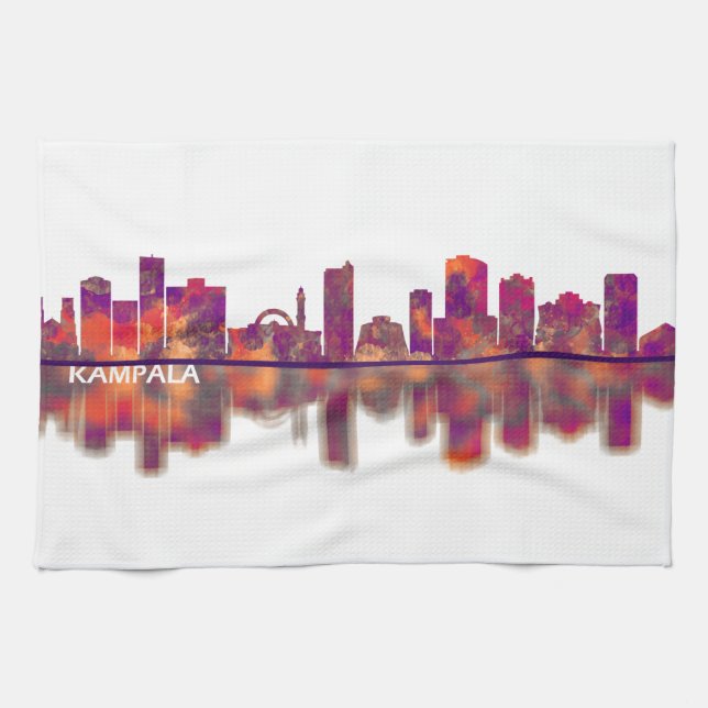 Kampala Skyline Kitchen Towel (Horizontal)
