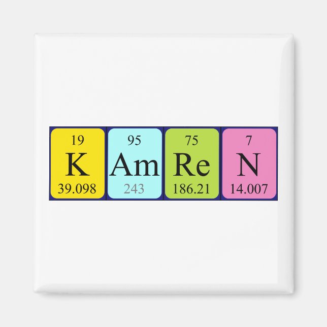 Kamren periodic table name magnet (Front)