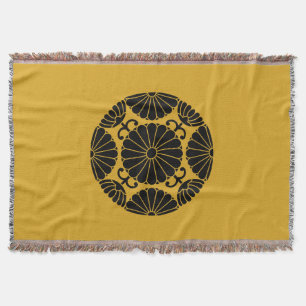 Kan-in chrysanthemum throw blanket