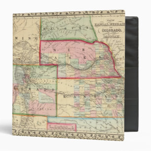 Kan, Neb, Colo Map by Mitchell Binder