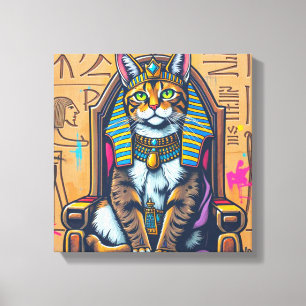 KANAANI CAT-PHARAOH 2 CANVAS PRINT
